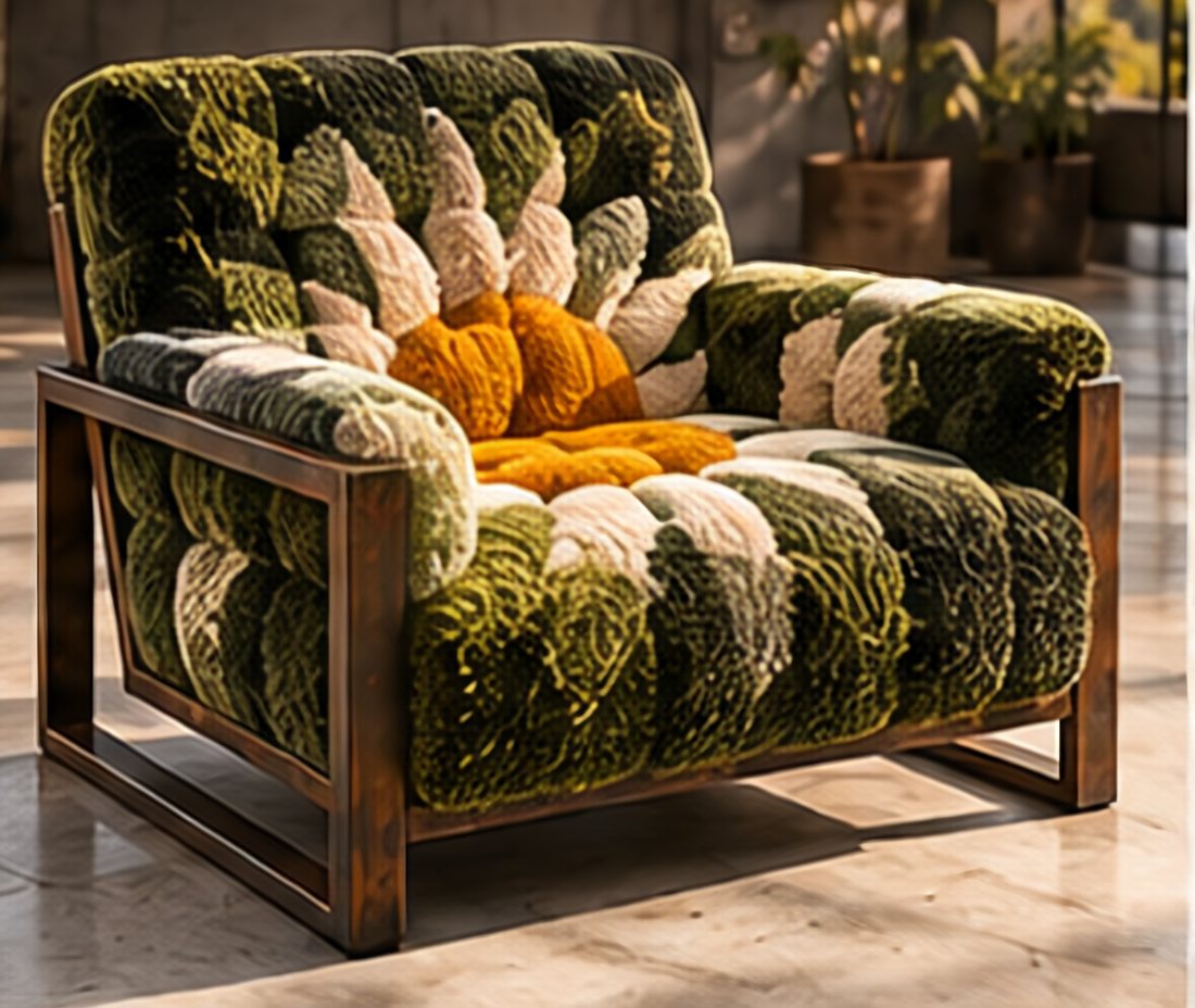 Tufted Lounge in Sun Flower