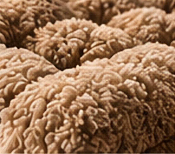 Close-up of the tufted seat cushion